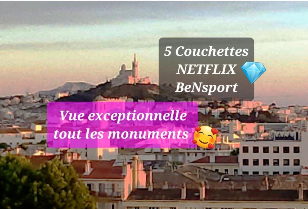Sublime 2 Pieces Vue Incroyable Mer Et Tout Les Monuments De Marseilles Buitenkant foto