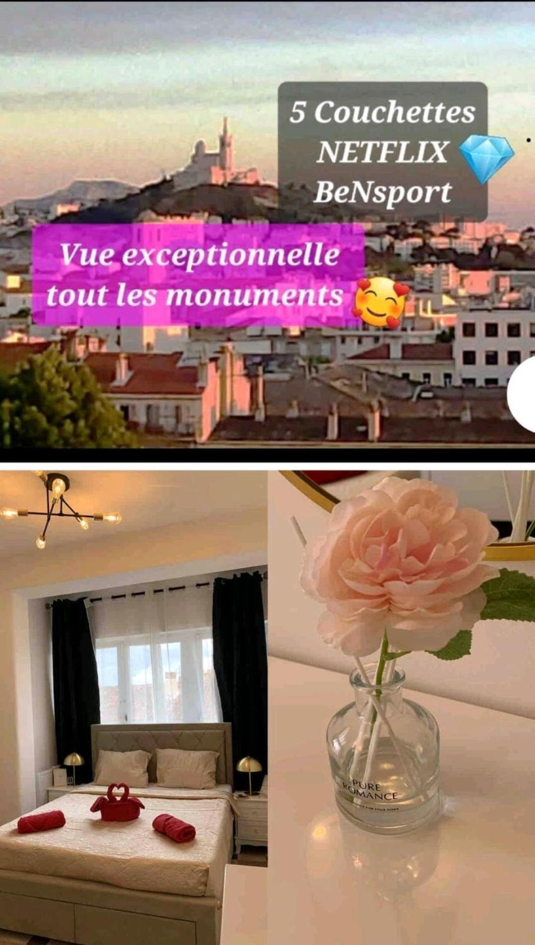 Sublime 2 Pieces Vue Incroyable Mer Et Tout Les Monuments De Marseilles Buitenkant foto